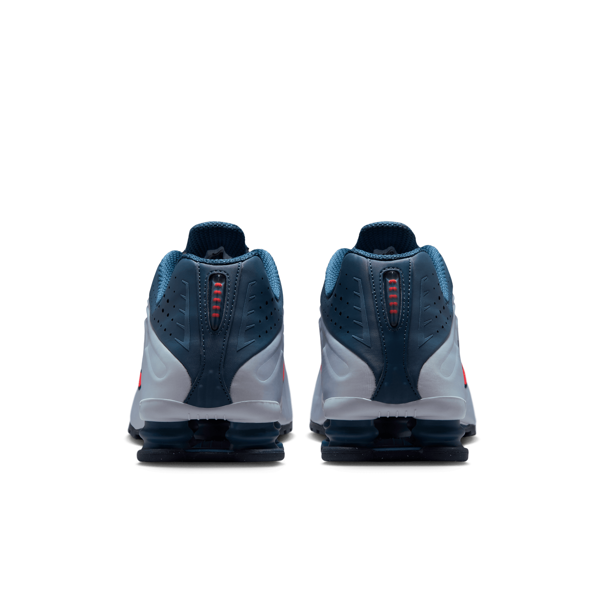Shox R4 'Football Grey Blue Eclipse Bright Crimson'