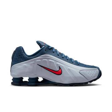 Shox R4 'Football Grey Blue Eclipse Bright Crimson'
