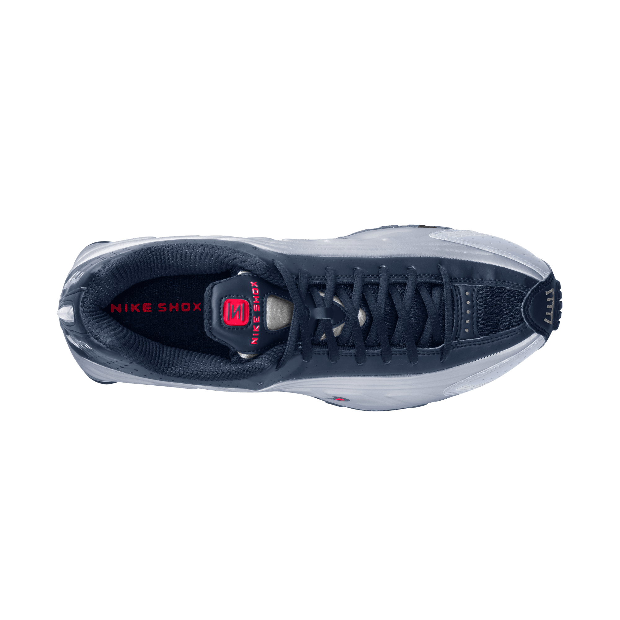 Shox R4 'Football Grey Blue Eclipse Bright Crimson'