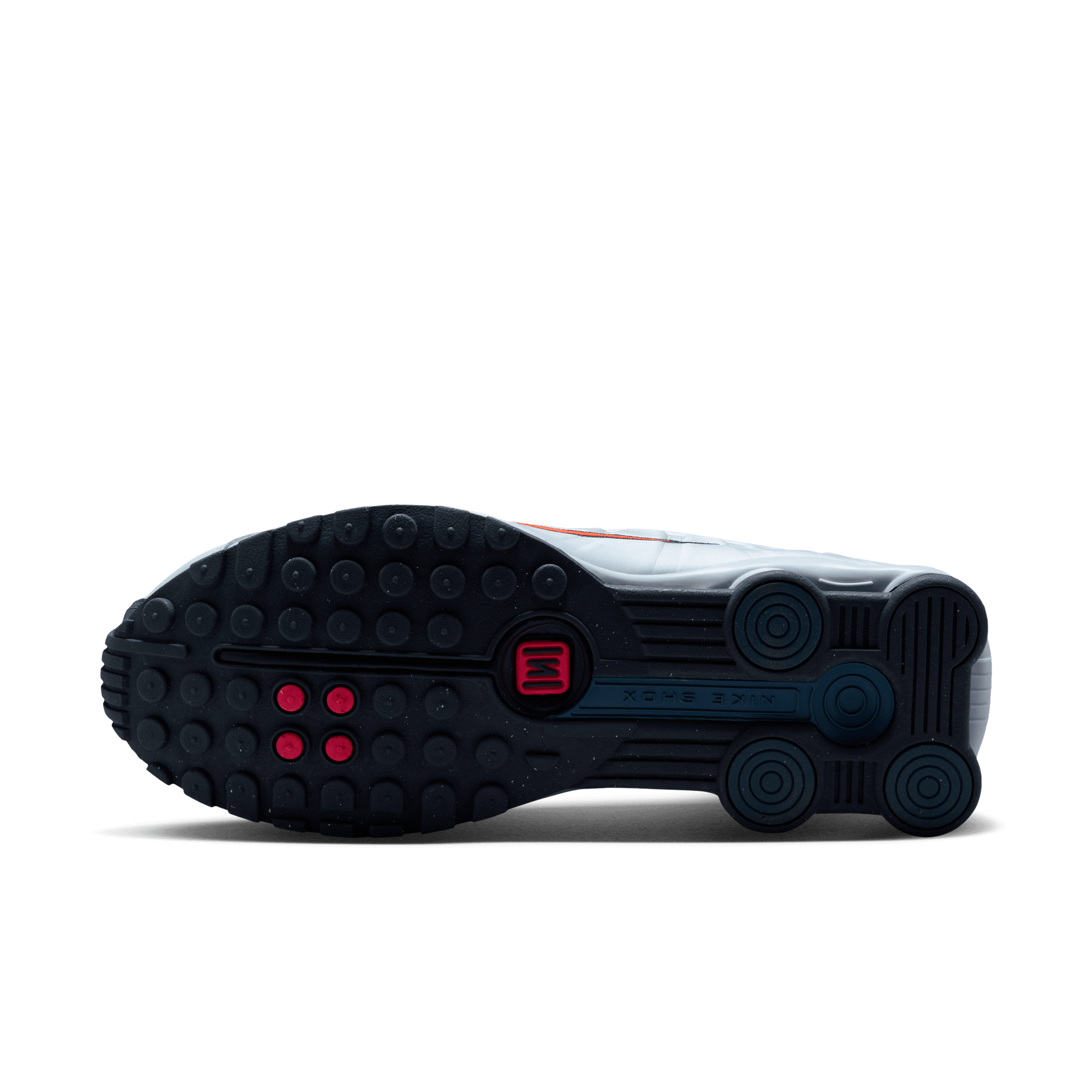 Shox R4 'Football Grey Blue Eclipse Bright Crimson'