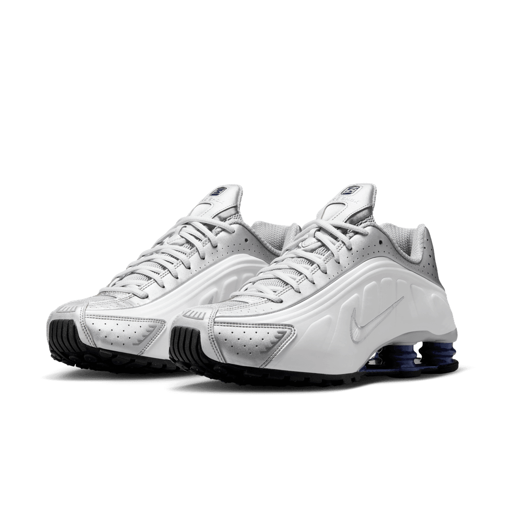 Shox R4 'White Metallic Silver Deep Blue'
