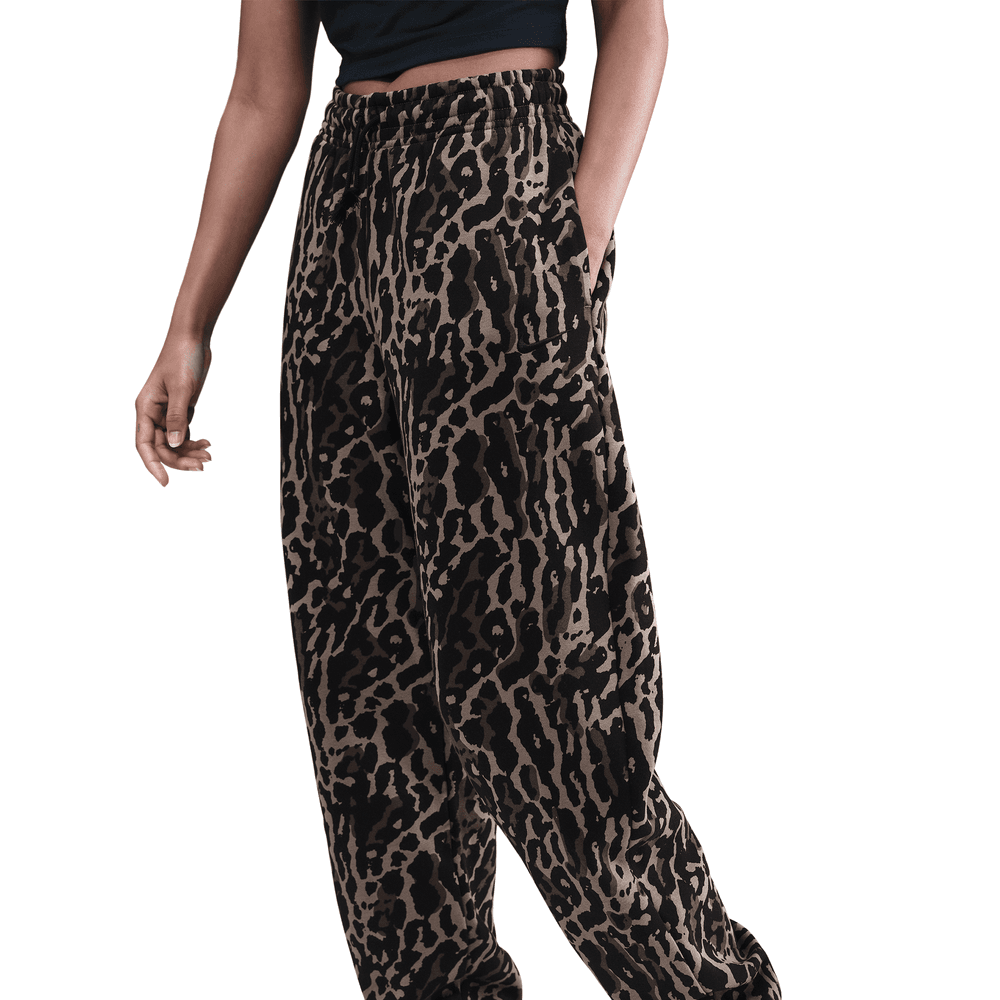 W NSW Phoenix Fleece Oversized Print Sweatpants 'Black Ironstone'