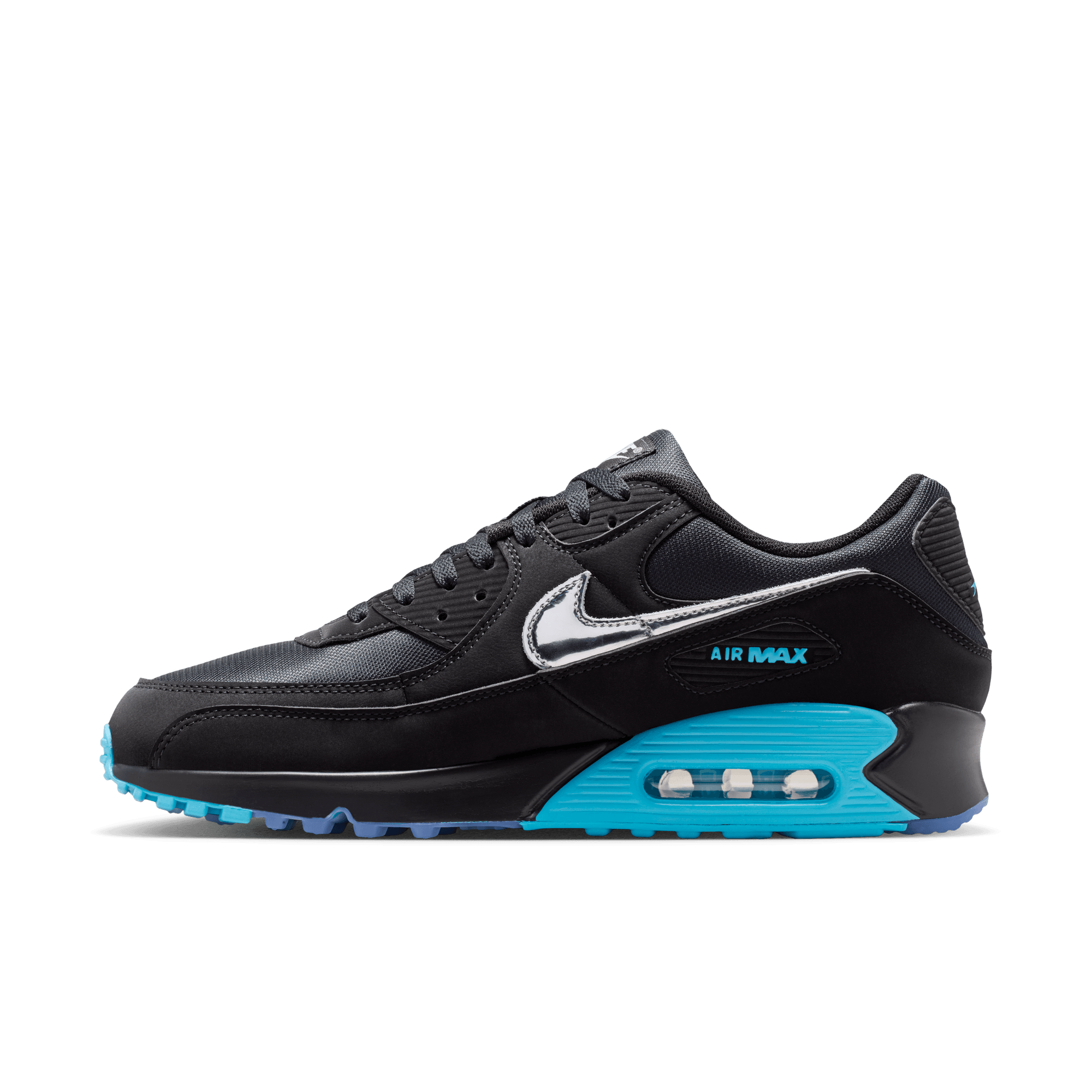Air Max 90 Premium 'Black Gamma Blue Ice Chrome'