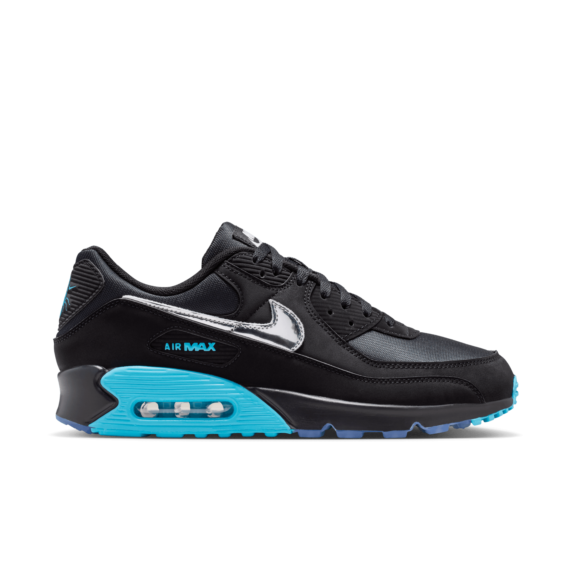 Air Max 90 Premium 'Black Gamma Blue Ice Chrome'