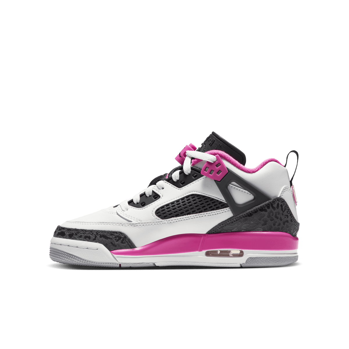 Jordan Spizike Low GS 'White Black Anthracite Laser Fuchsia'