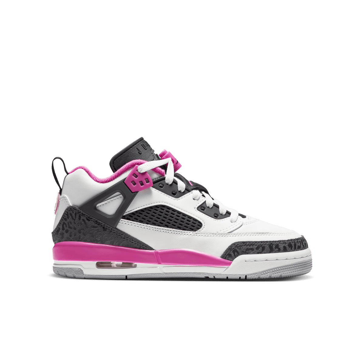 Jordan Spizike Low GS 'White Black Anthracite Laser Fuchsia'