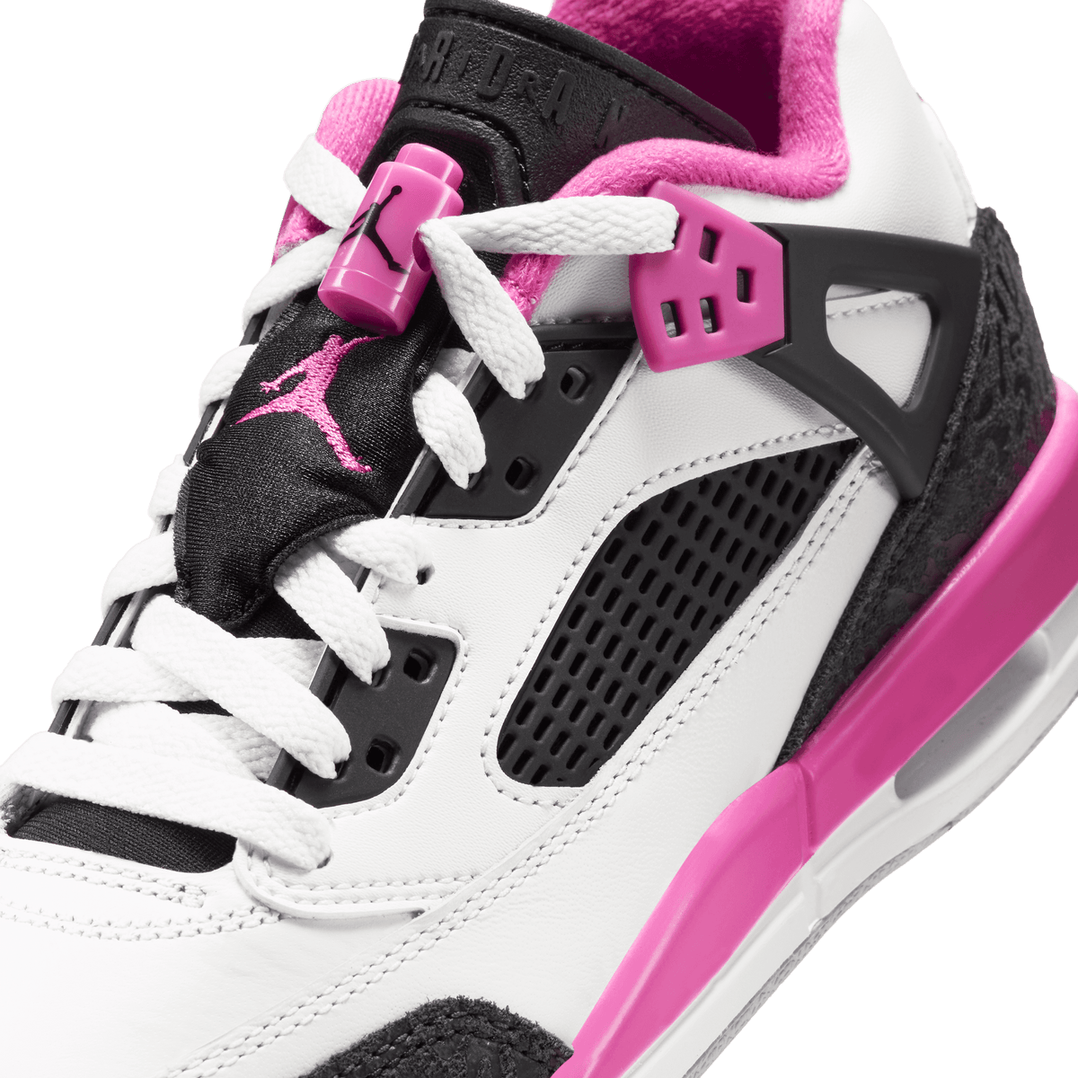 Jordan Spizike Low GS 'White Black Anthracite Laser Fuchsia'