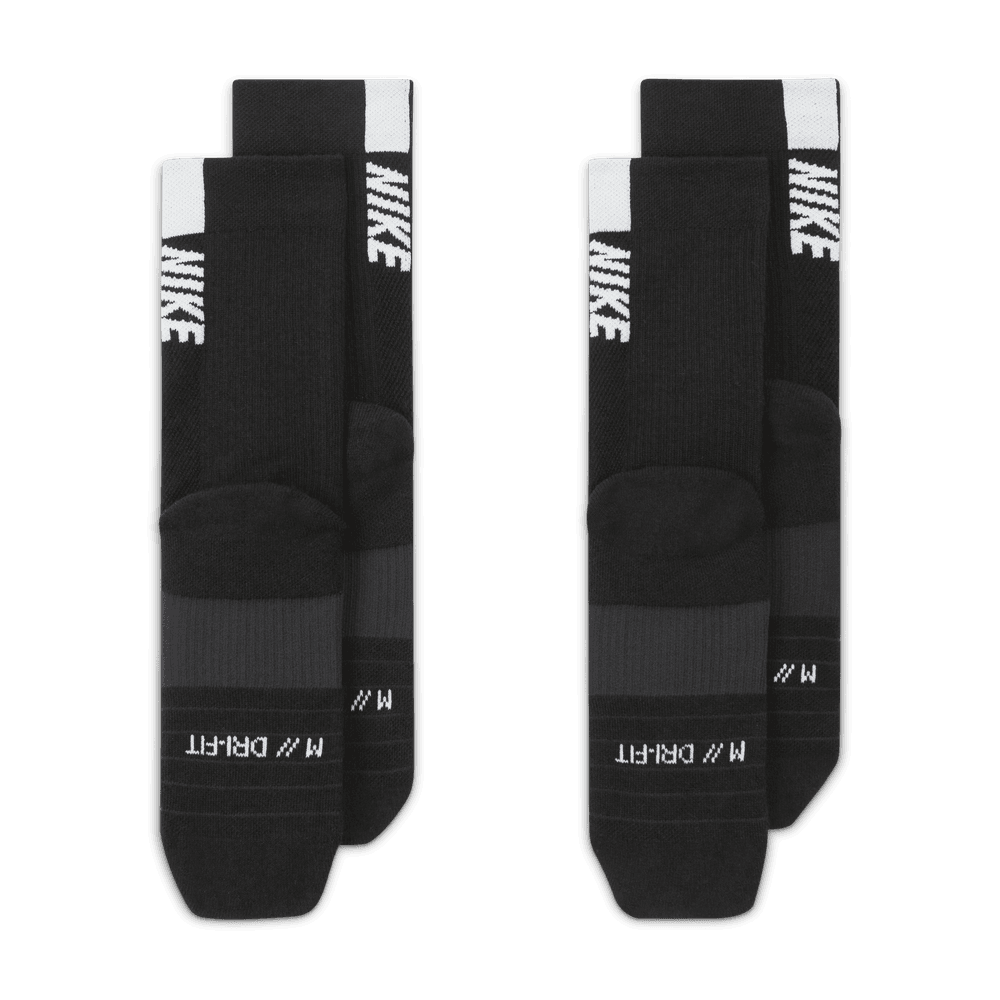 Nike Multiplier Crew Sock (2 Pairs) 'Black/White'