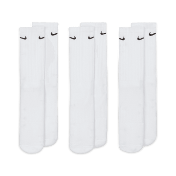 Everyday Cushioned Training Crew Socks (3 Pairs) 'White/Black'