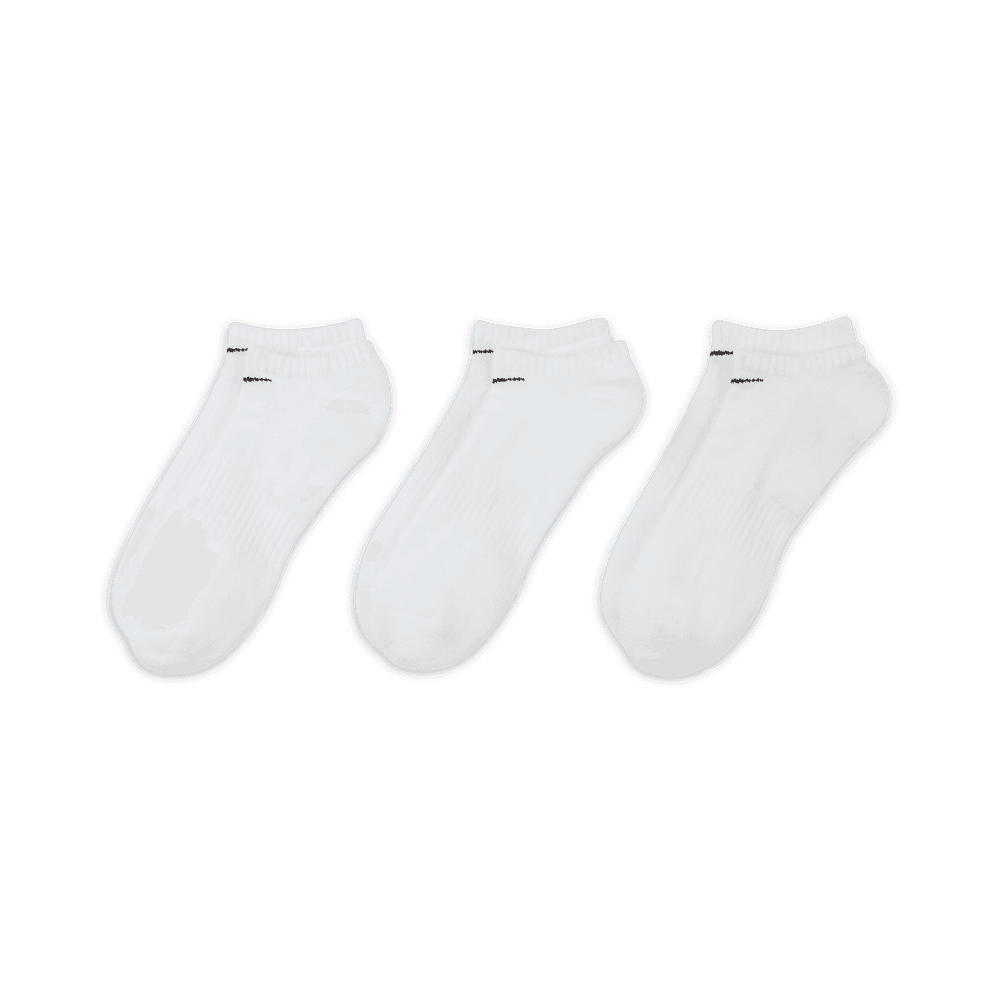 Everyday Cushioned Training No-Show Socks (3 Pairs) 'White/Black'
