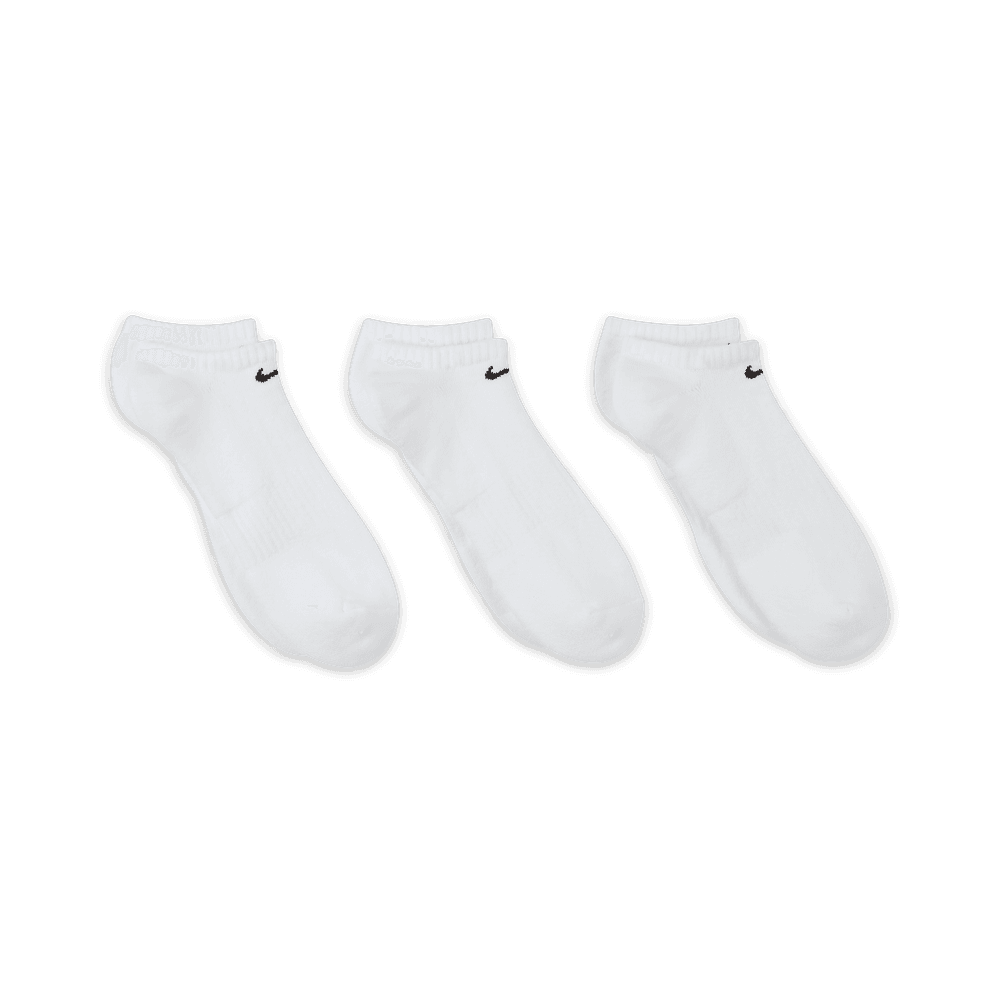Everyday Cushioned Training No-Show Socks (3 Pairs) 'White/Black'