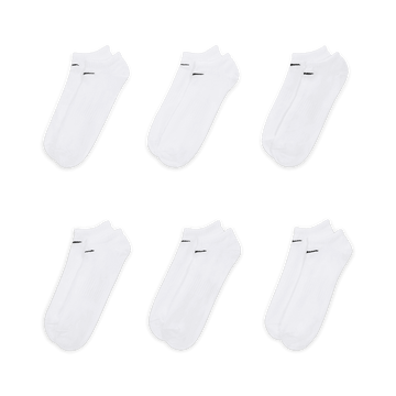 Everyday Lightweight Training No-Show Socks (6 Pairs) 'White'