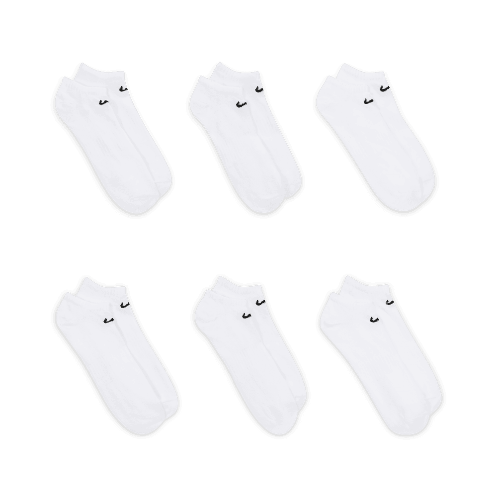 Everyday Lightweight Training No-Show Socks (6 Pairs) 'White'