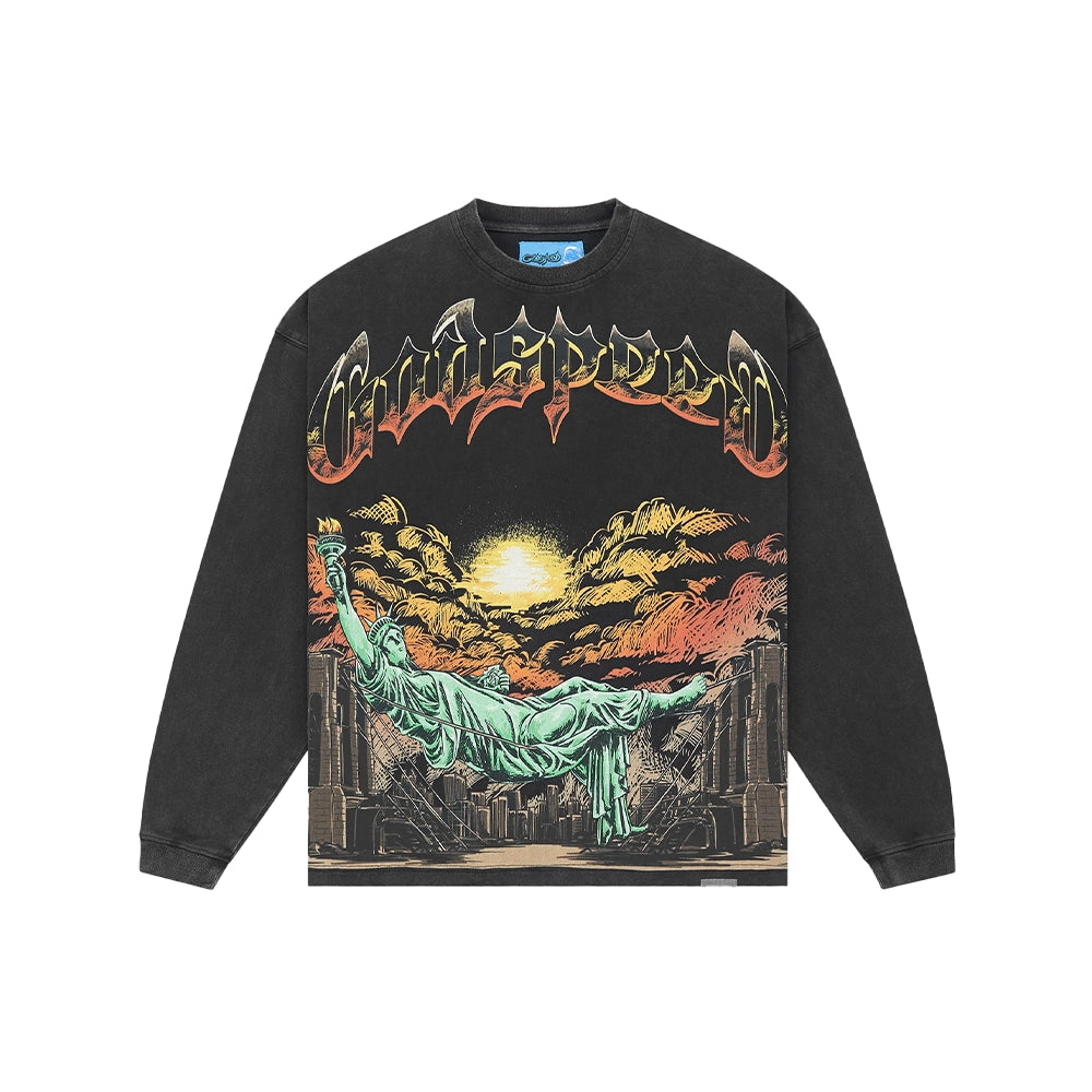 Burnt Bridges II Long Sleeve Tee NG 'Black Wash'