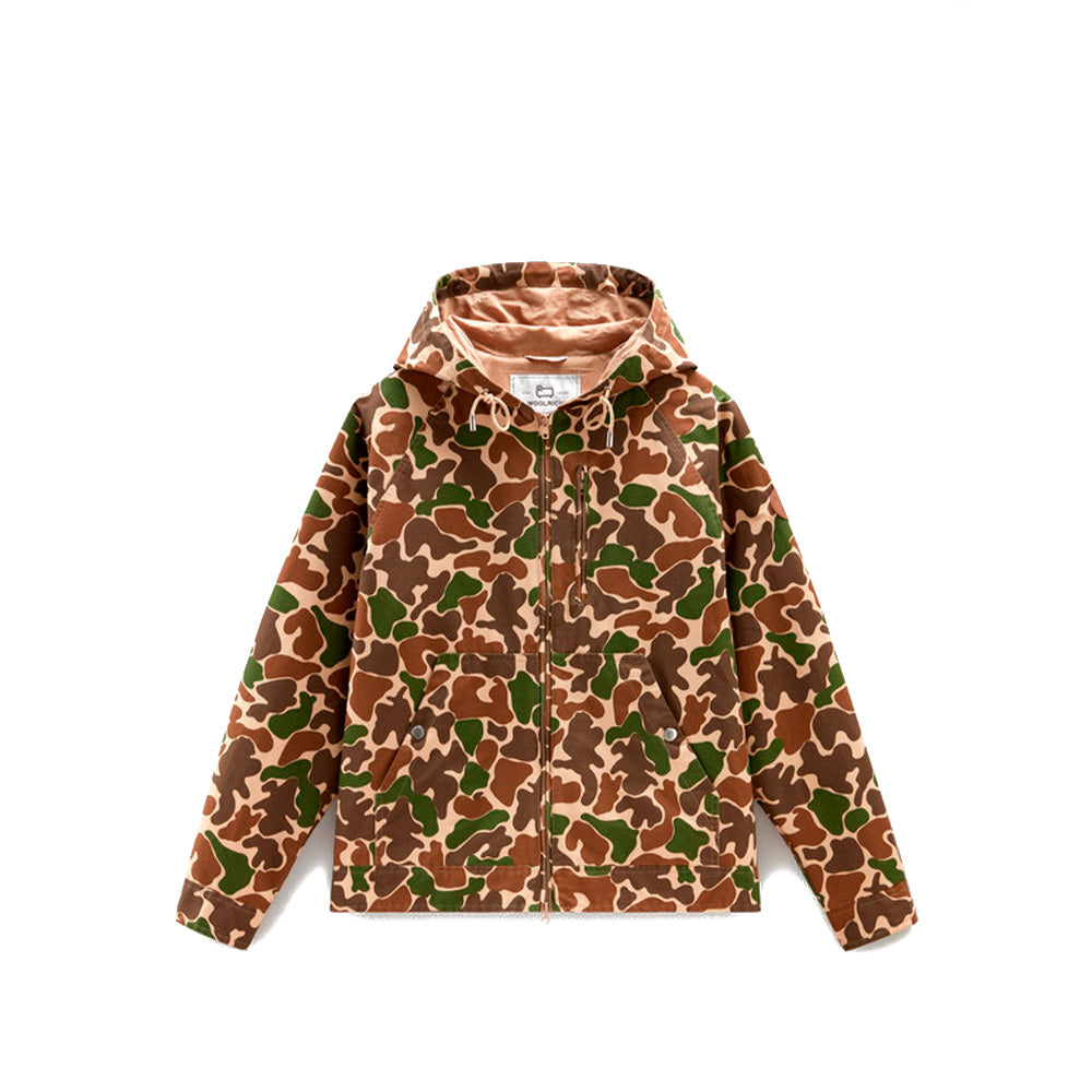 Lobster Jacket With Camo Print In Printed Ramar 'Green Camou'