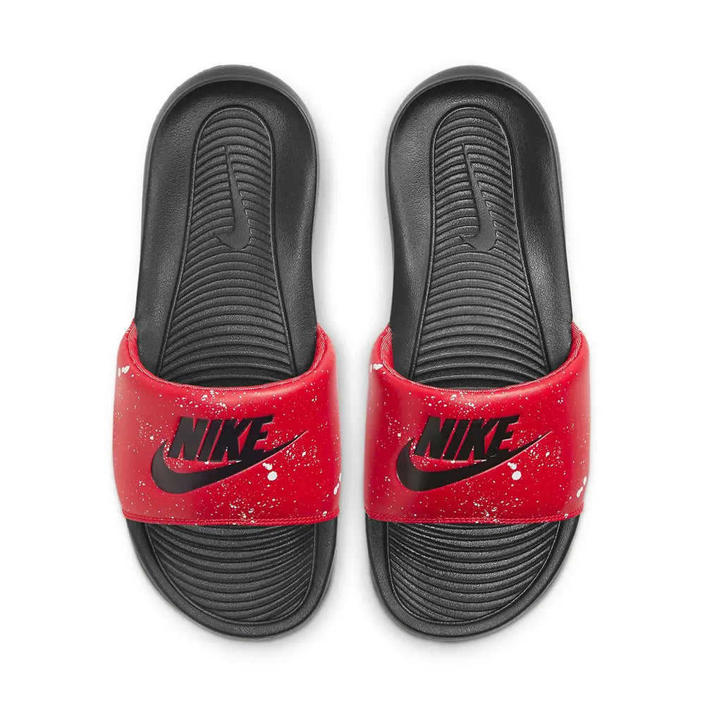 Victori One Printed Slide 'Paint Splatter - University Red'