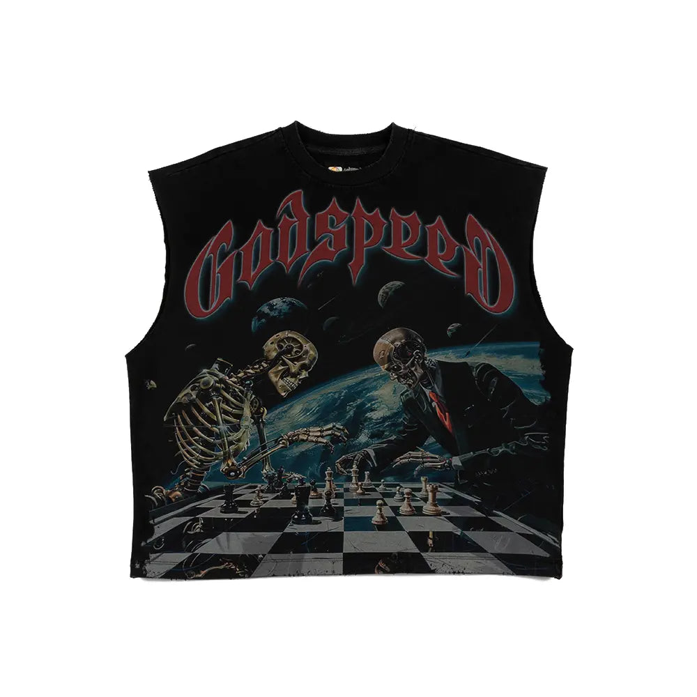Checkmate Sleeveless 'Black Wash'