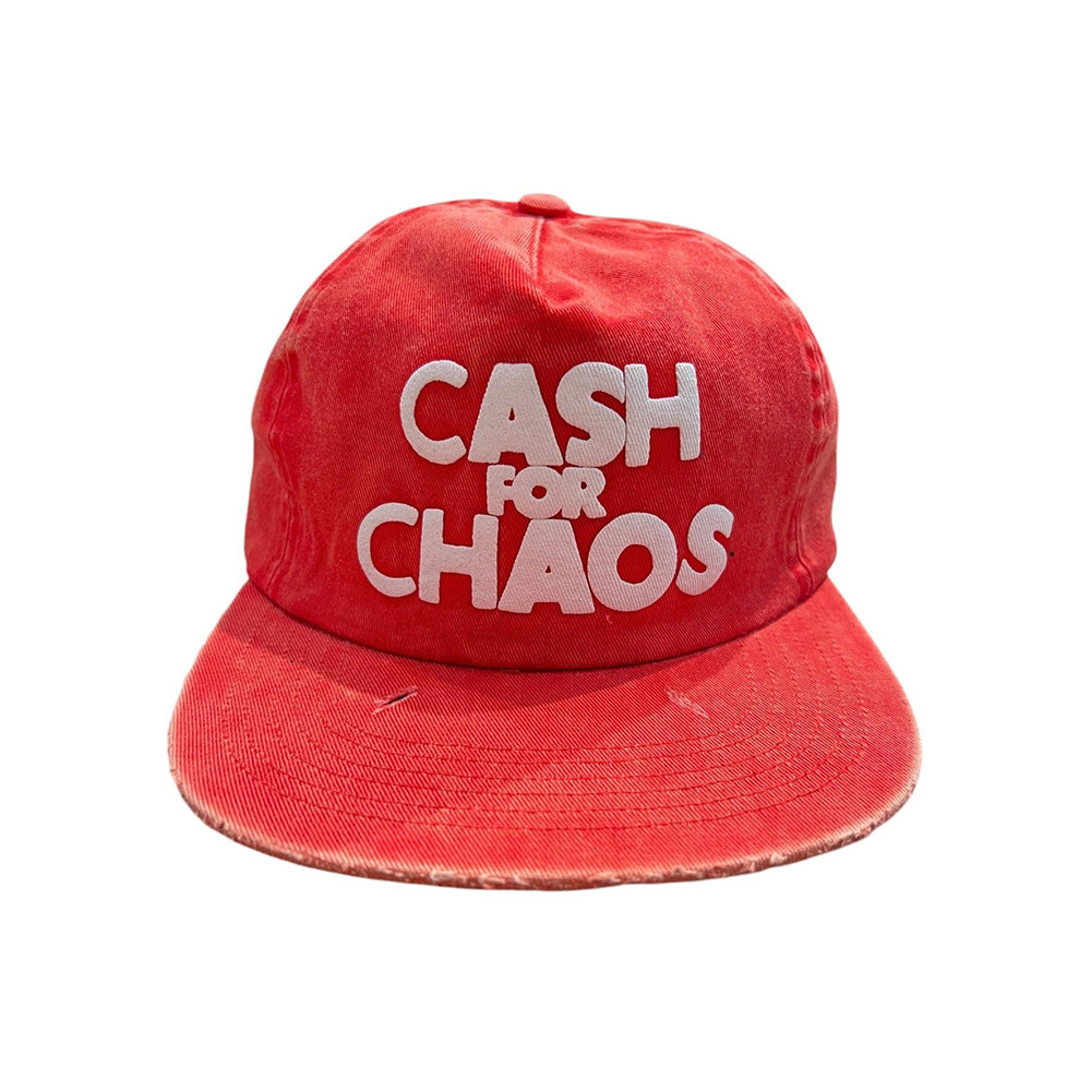 CASH Distressed Strapback Cap 'Red/ White'