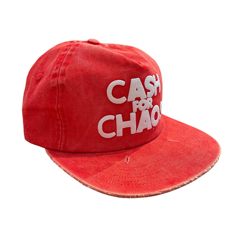 CASH Distressed Strapback Cap 'Red/ White'