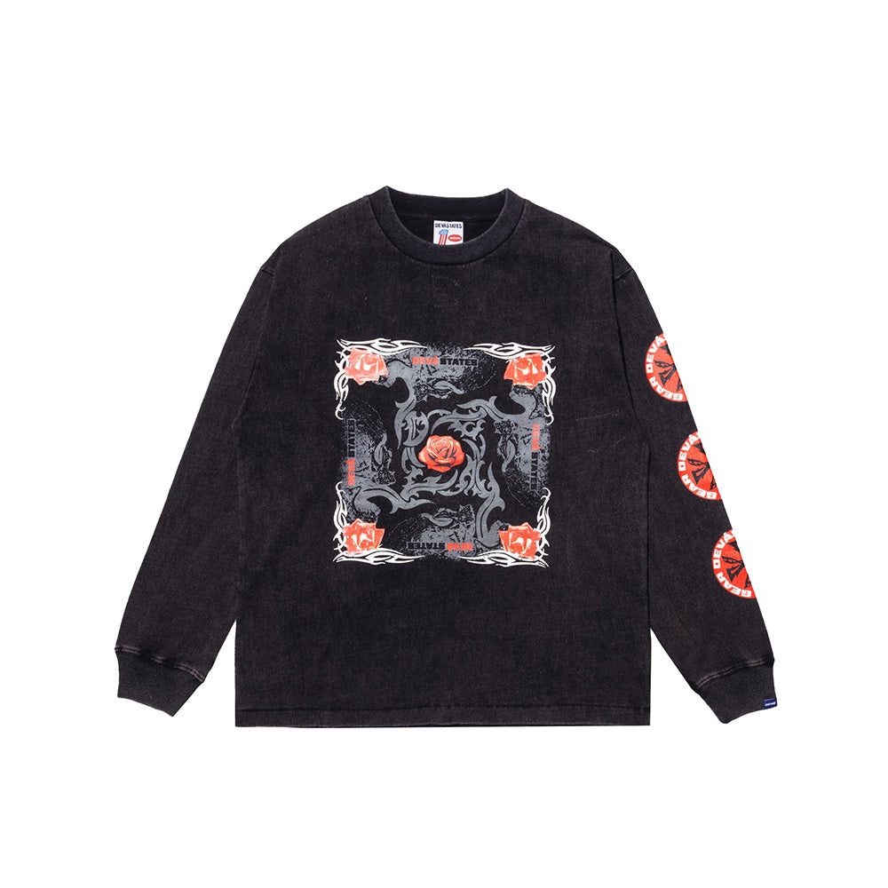 LICKS Long-sleeve GFX Retro Tee 'Black'