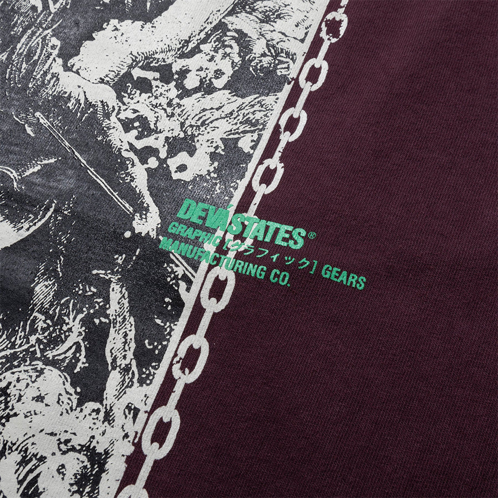 GUERRE Long-sleeve GFX Retro Tee 'Burgundy'