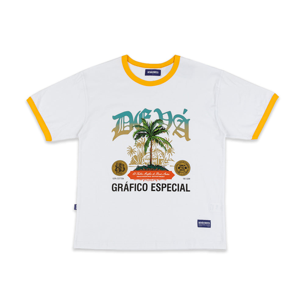 PARAISO Ringer Tee 'White'