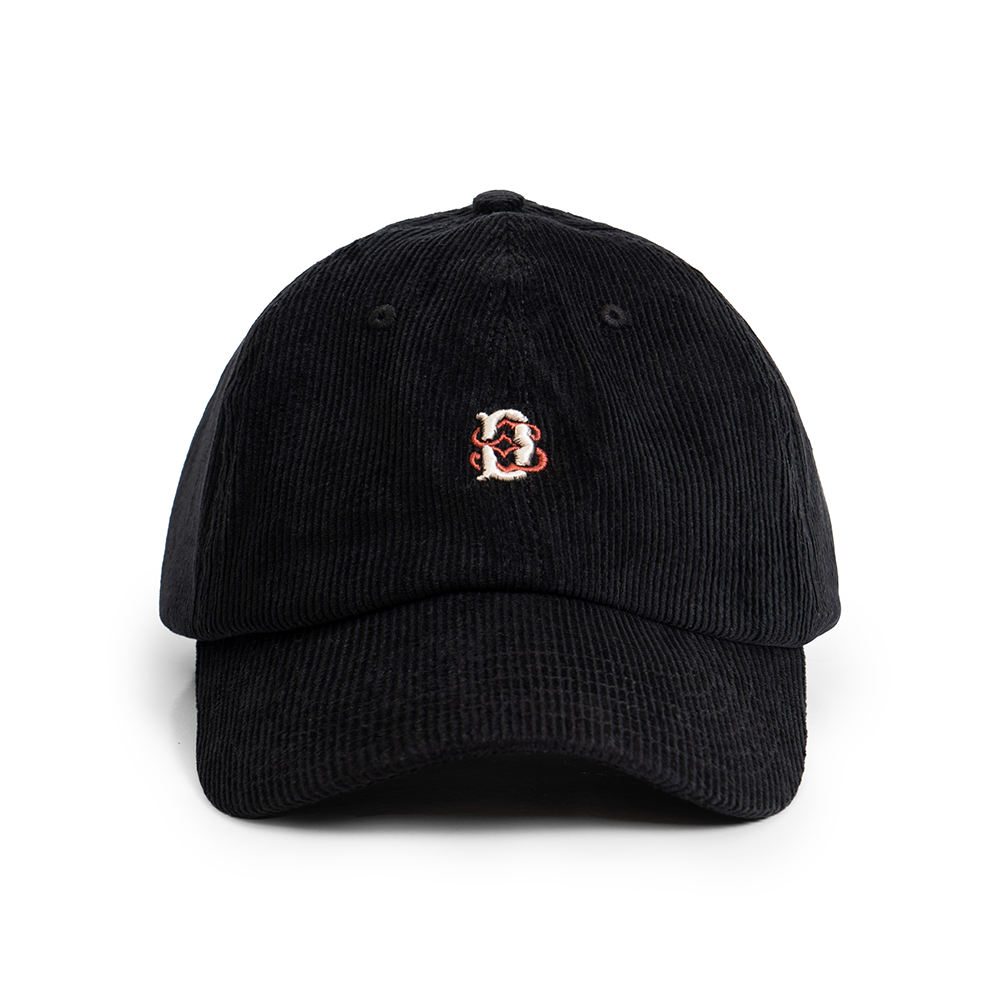 DECREE Corduroy Strapback Cap 'Black'