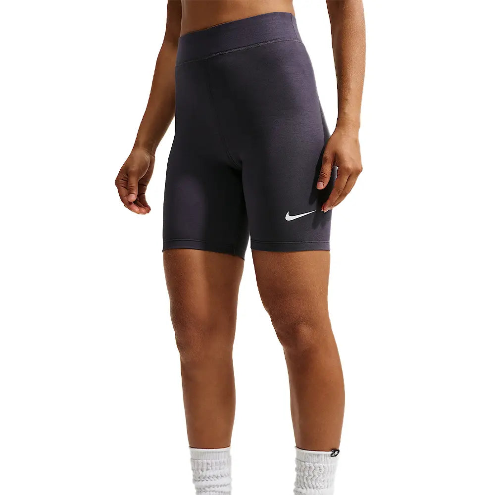 W NSW Classic High-Waisted 8" Biker Shorts 'Gridiron White'