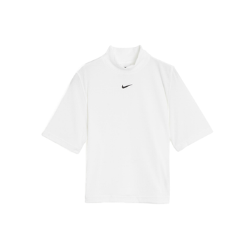 W NSW Essentials Ribbed Mock-Neck Short-Sleeve Top 'White/Black'