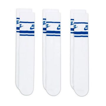NSW Everyday Essential Crew Socks (3 Pairs) 'White Blue'