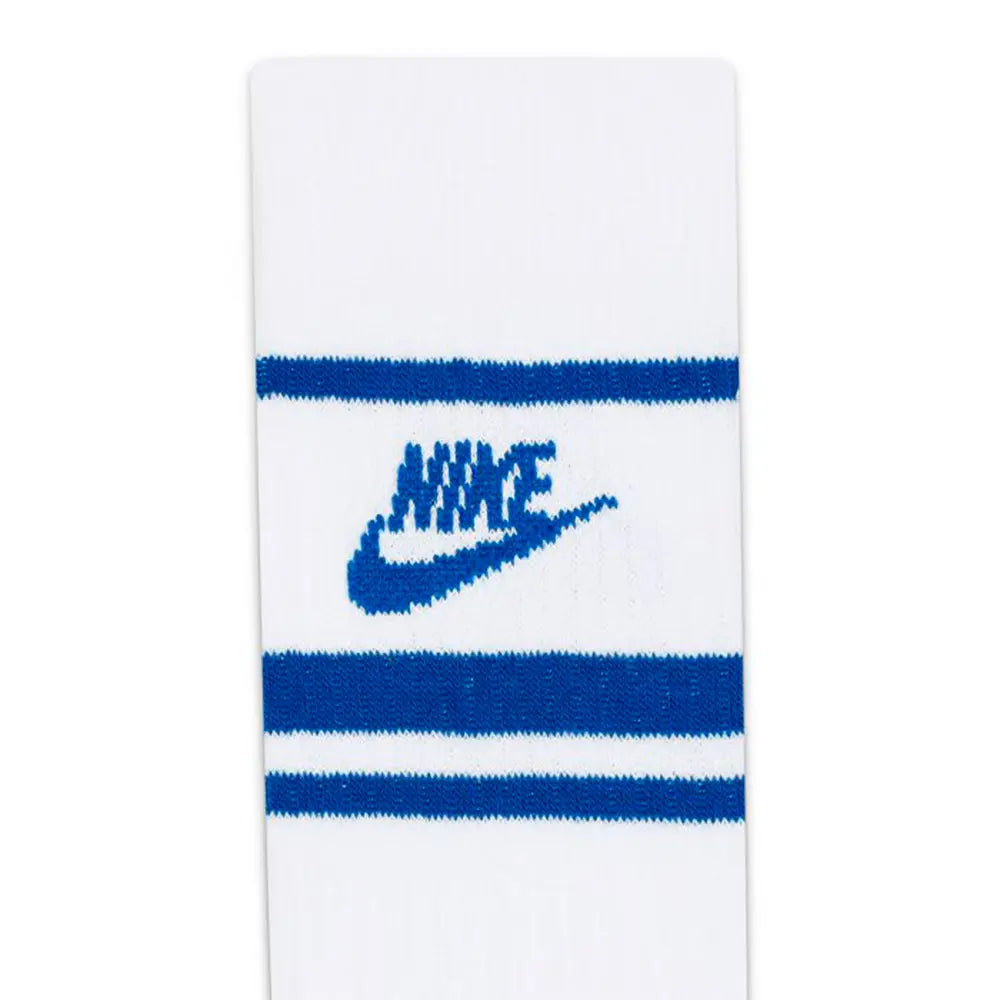 NSW Everyday Essential Crew Socks (3 Pairs) 'White Blue'