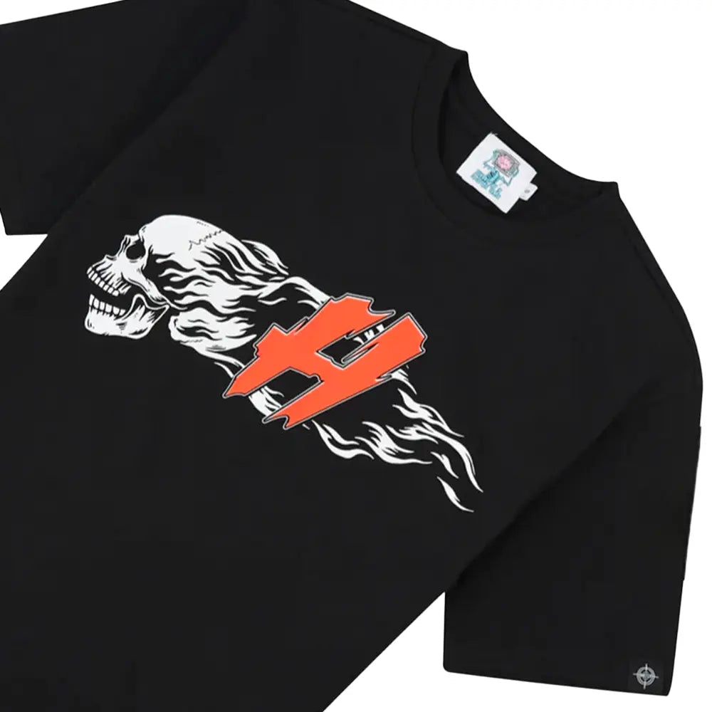 Flaming Skull Tee 'Black'