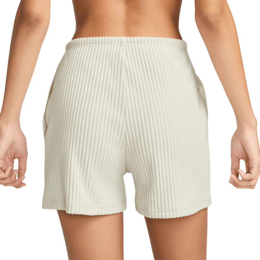 W NSW Chill Knit High-Waisted Slim 3" Ribbed Shorts 'Light Orewood Brown'