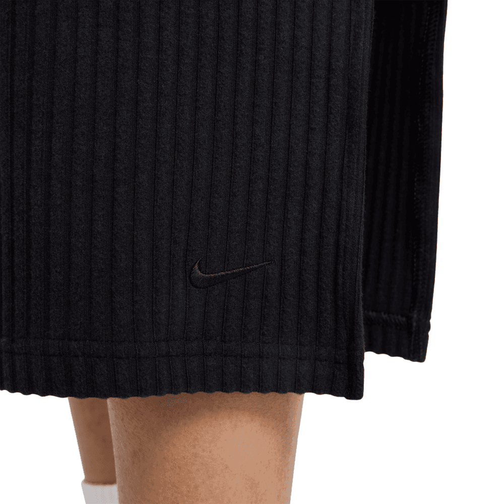 W NSW Chill Knit Ribbed Midi Skirt 'Black'
