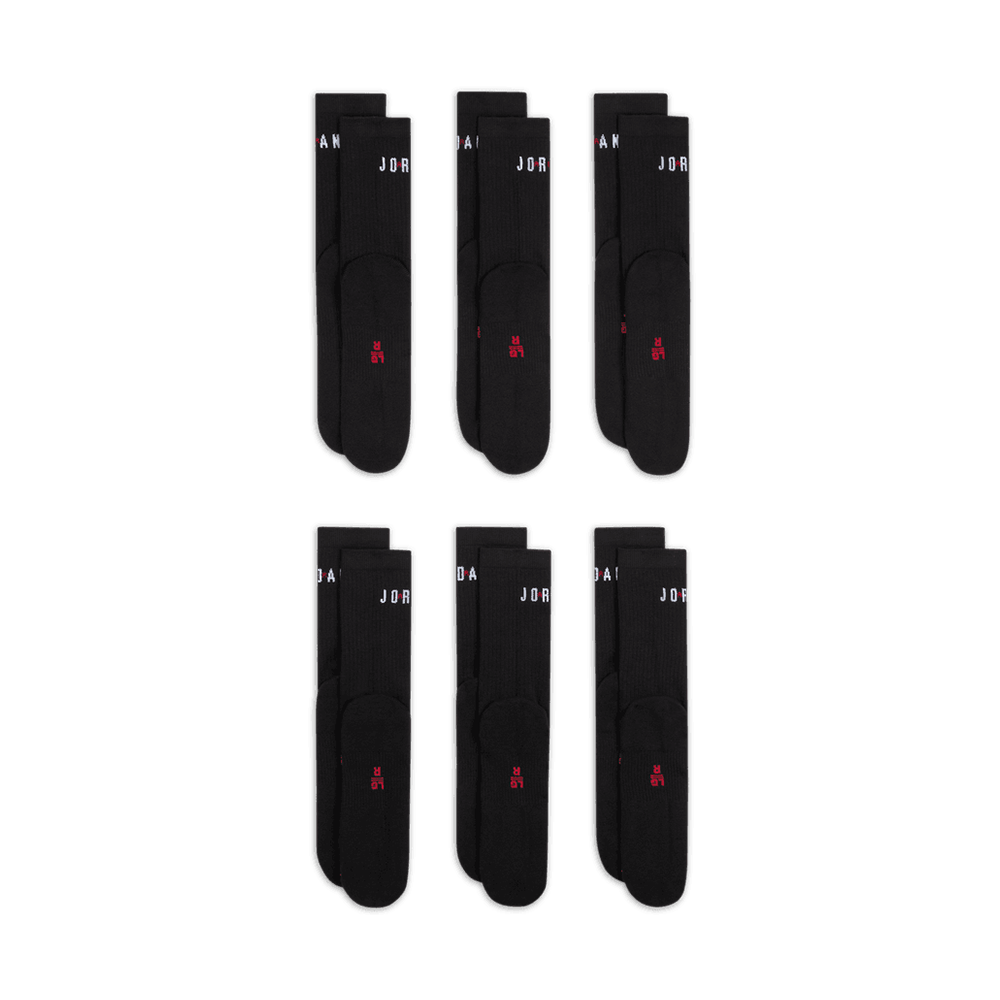 Jordan Everyday Crew Socks (6 Pairs) 'Black'