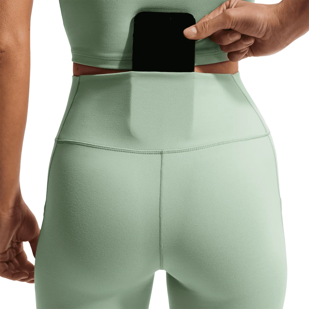 W One High-Waisted 8" Biker Shorts with Pockets 'Steam White'