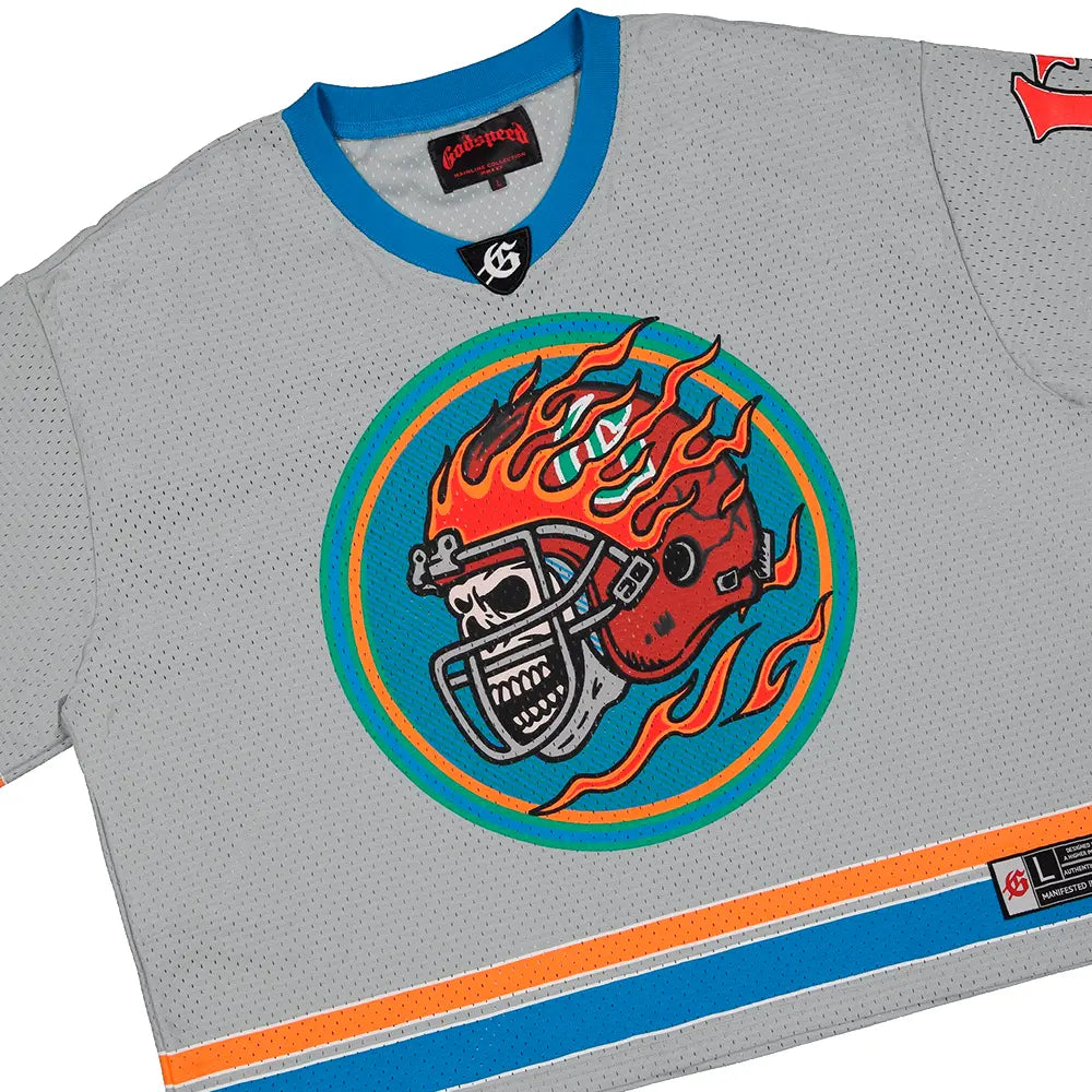 First Down Jersey 'Grey Blue Orange'