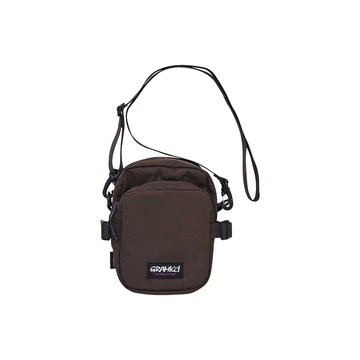 Woven Cordura Mini Shoulder Bag 'Brown'