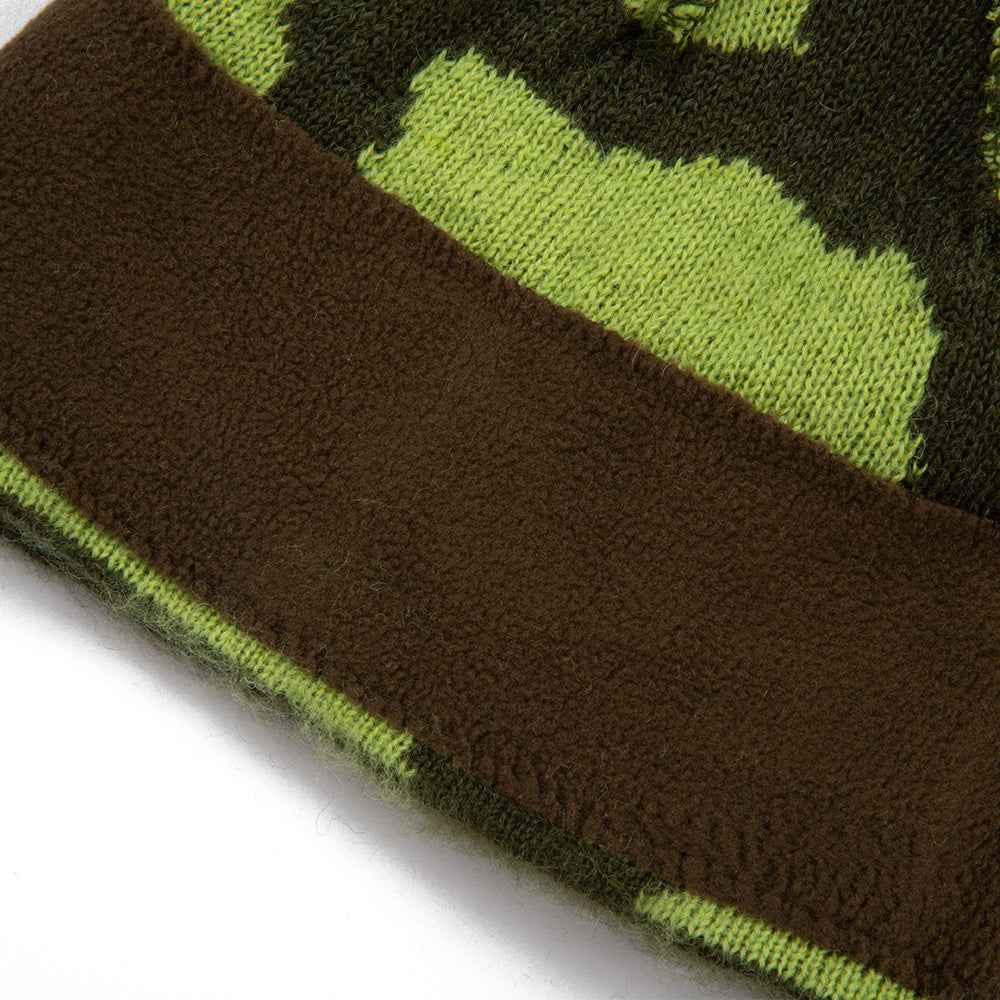 Mohair Burly Runningman Beanie 'Chartreuse'
