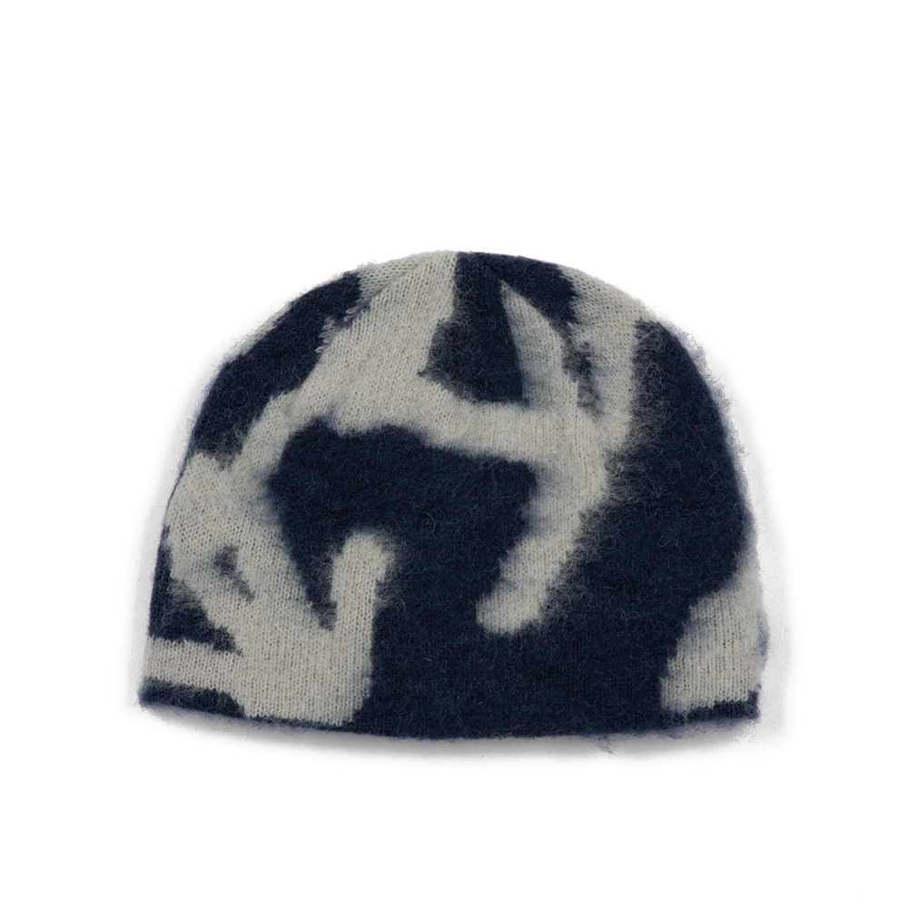 Mohair Burly Runningman Beanie 'Midnight'