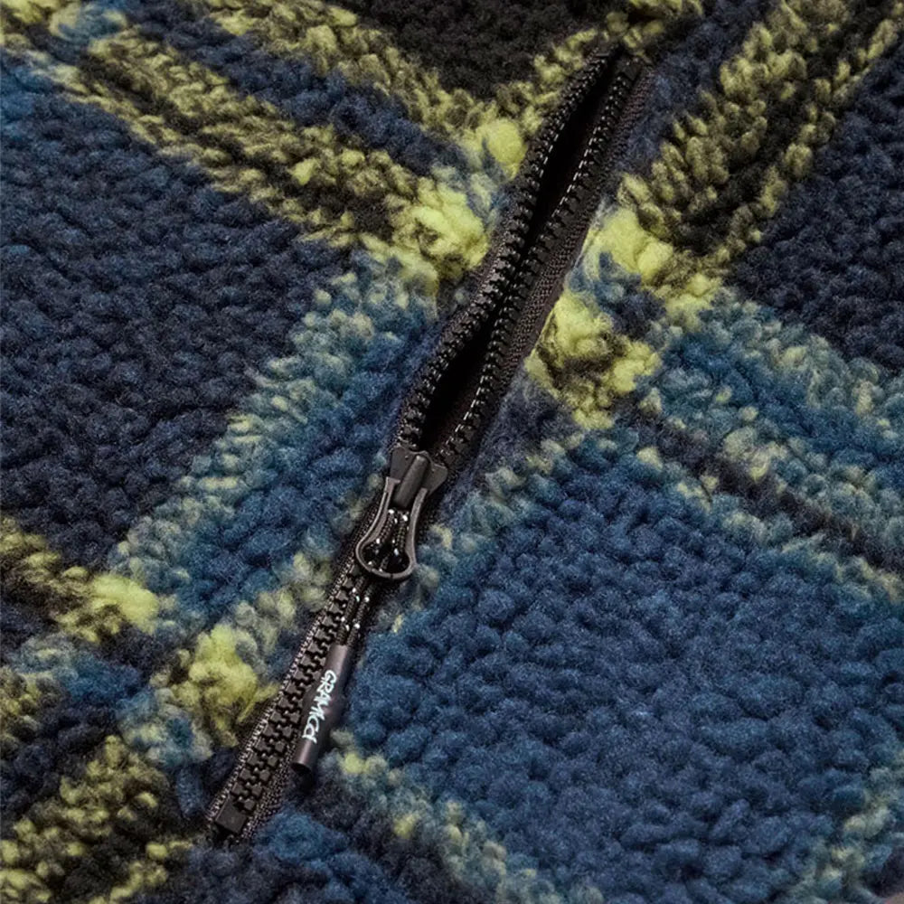 U Reversible Sherpa Plaid Jacket 'Plaid Black'