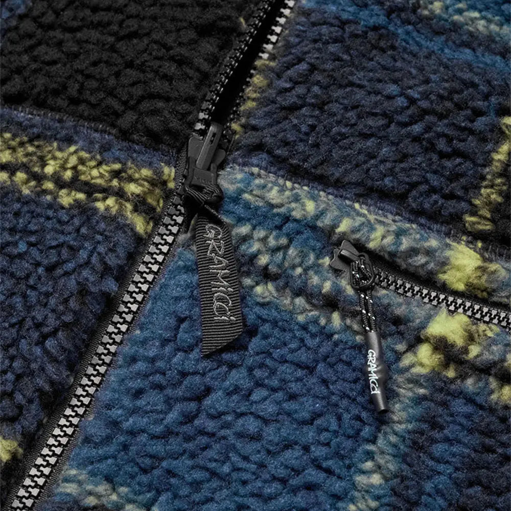 U Reversible Sherpa Plaid Jacket 'Plaid Black'