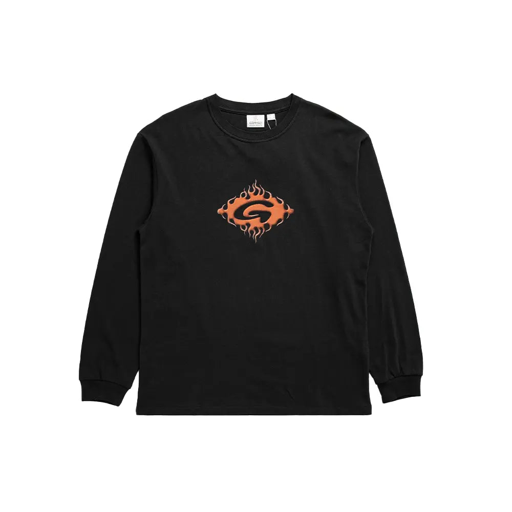 U Flames Long Sleeve Tee 'Vintage Black'