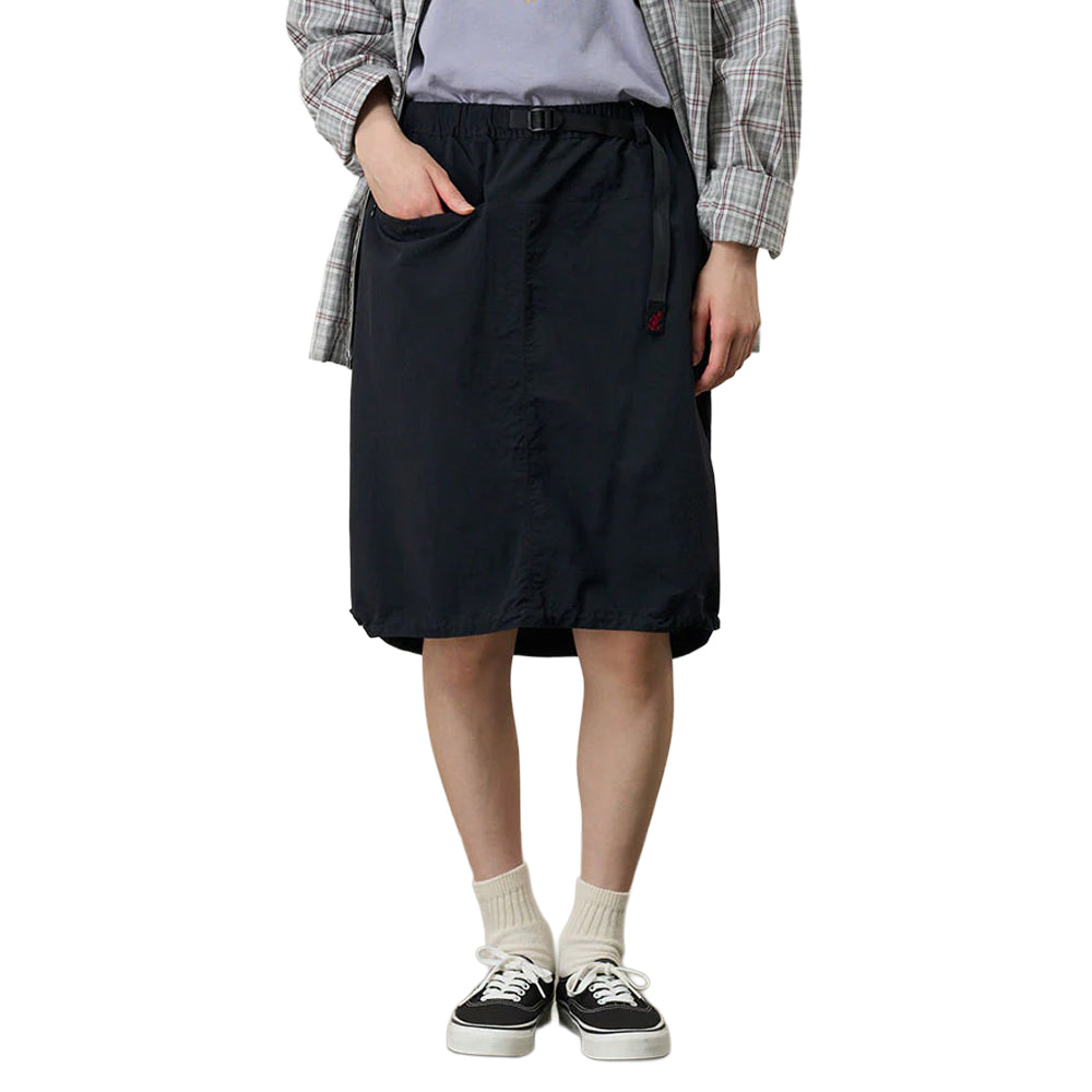 Nylon Packable Midi Skirt 'Black'