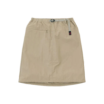 Nylon Packable Midi Skirt 'Milk Tea'