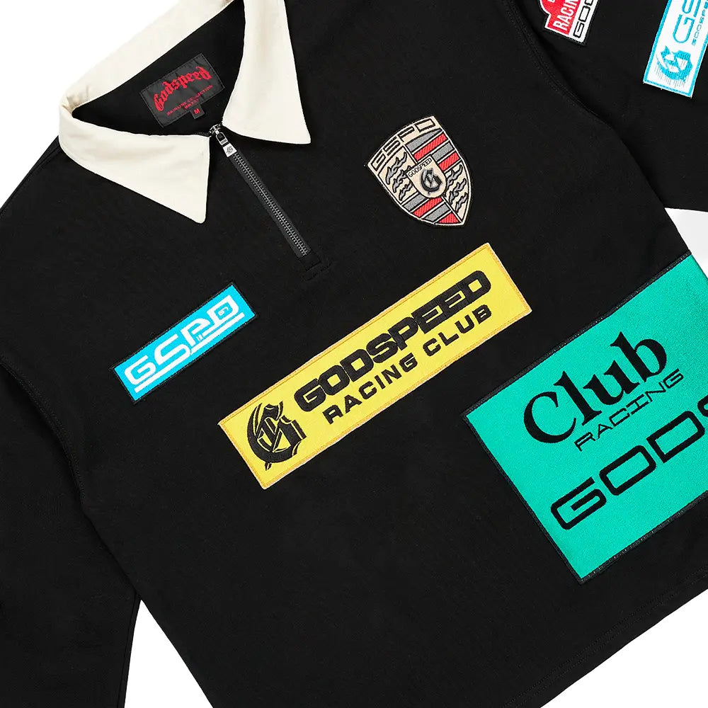 GRC Quarter Zip Polo 'Black Boom'