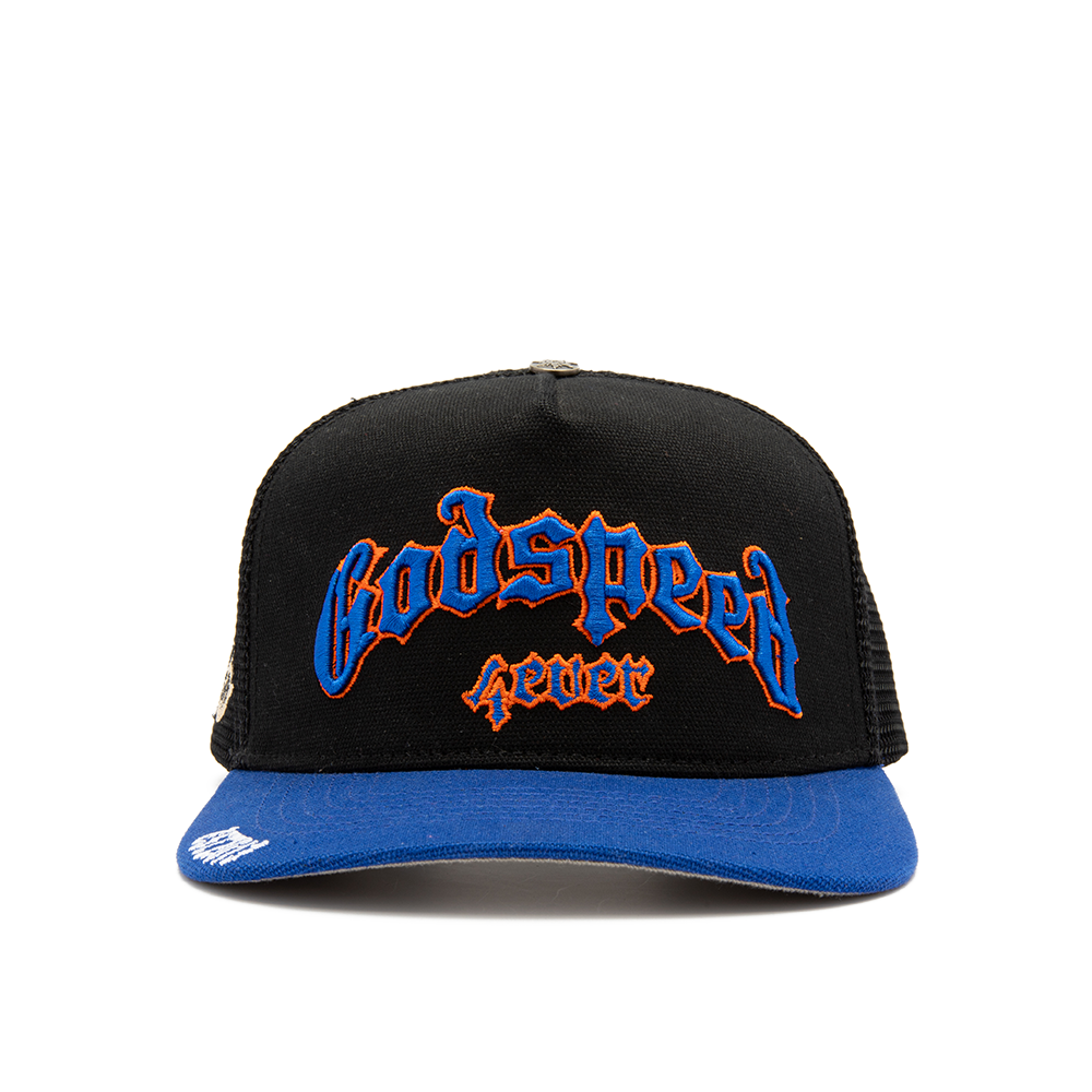 GS FOREVER TRUCKER HAT 'BLACK BLUE ORANGE'