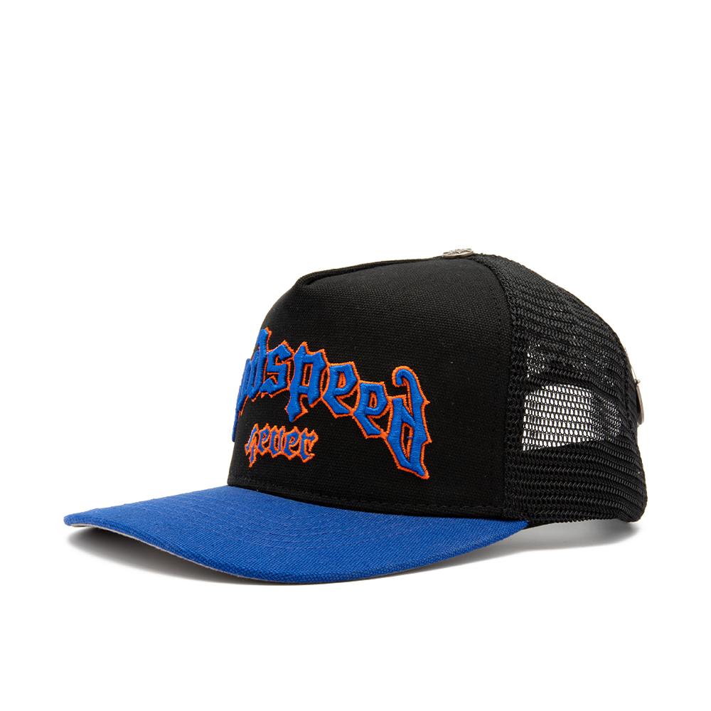 GS FOREVER TRUCKER HAT 'BLACK BLUE ORANGE'