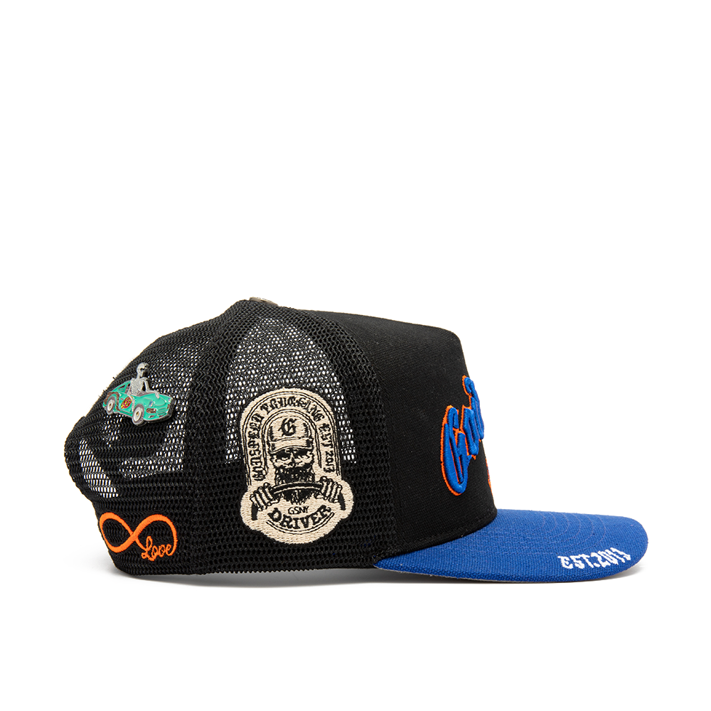 GS FOREVER TRUCKER HAT 'BLACK BLUE ORANGE'