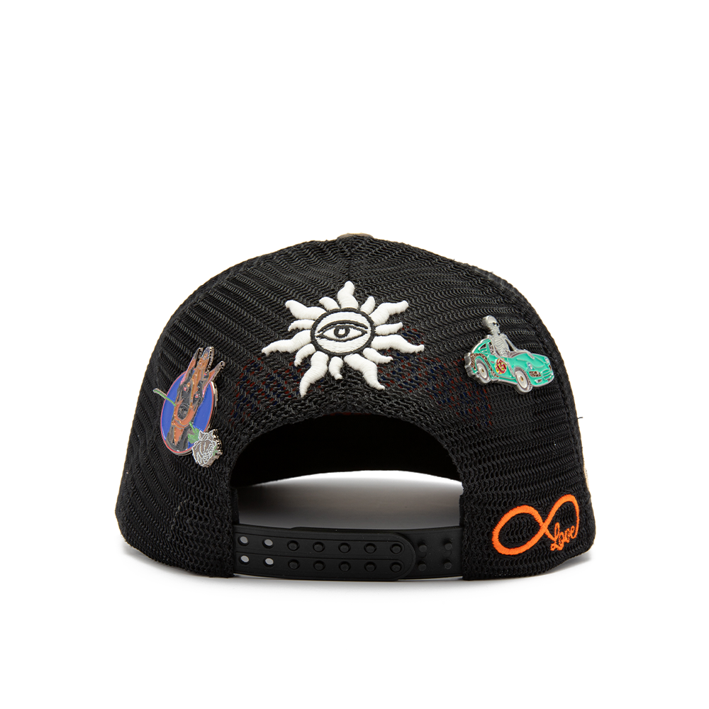 GS FOREVER TRUCKER HAT 'BLACK BLUE ORANGE'